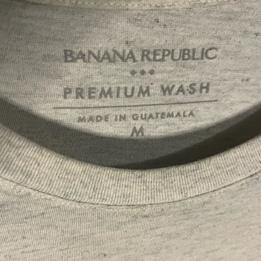 Banana Republic Light Gray Motorcycle Tee - Picture 2 of 3